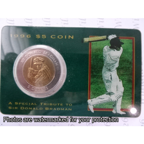 1996 $5 Sir Donald Bradman Uncirculated Coin
