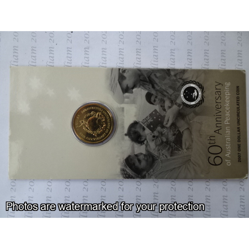 2007 $1 60th Anniv of Aust Peacekeeping