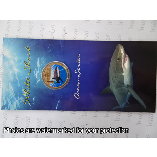 2007 $1 Ocean Series WhiteShark (from set of 6)