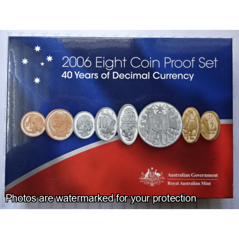 2006 Year Coin Proof Set - with featured round 50c