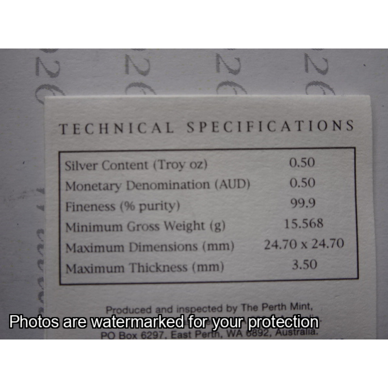 2004 50c Silver Australian Kookaburra Silver Coin Series