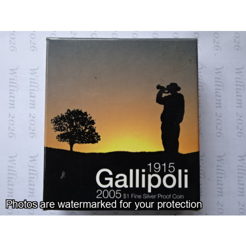 2005 $1 Silver Proof 90th Anniv of the Gallipoli Landing