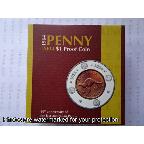 2004 $1 40th Anniv. Of Last Aust Penny
