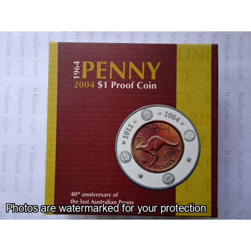 2004 $1 40th Anniv. Of Last Aust Penny
