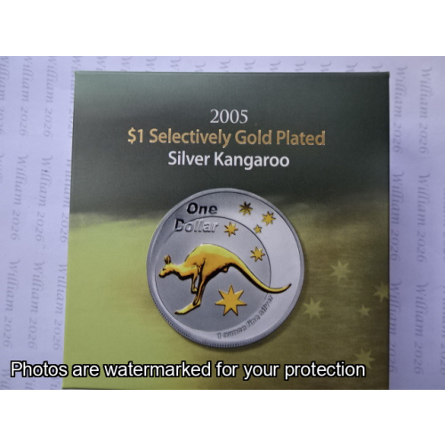 2005 $1 Silver Kangaroo Proof Coin