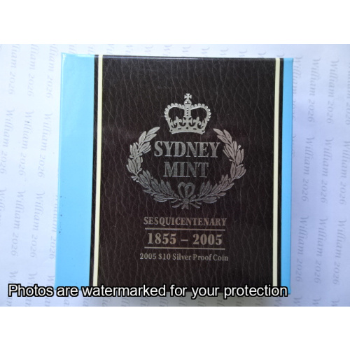2005 $10 Fine Silver Proof Sydney Mint Sesquicentenary