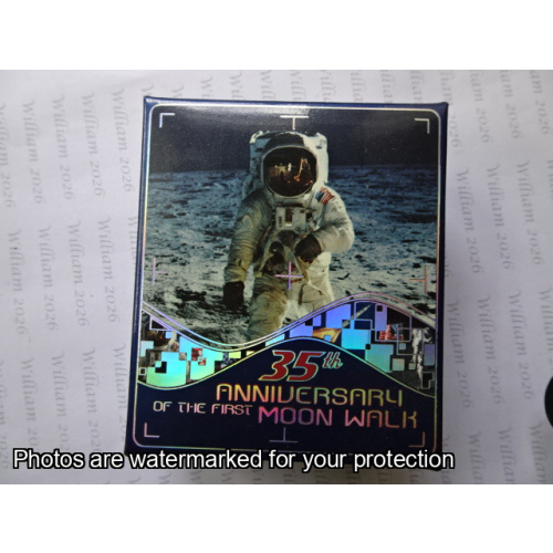 2004 $1 Fine Silver 35th Anniv of First Moon Walk