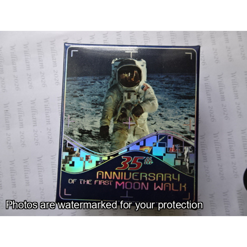 2004 $1 Fine Silver 35th Anniv of First Moon Walk