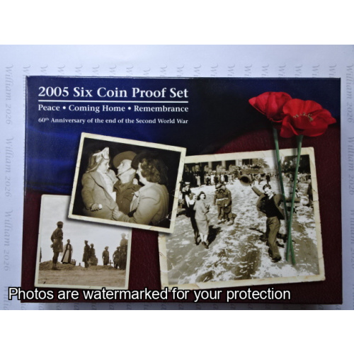 2005 Year Proof Coin Set 60th Anniv end WWII