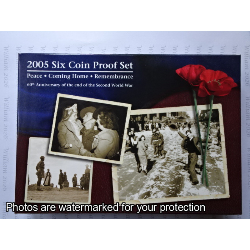 2005 Year Proof Coin Set 60th Anniv end WWII