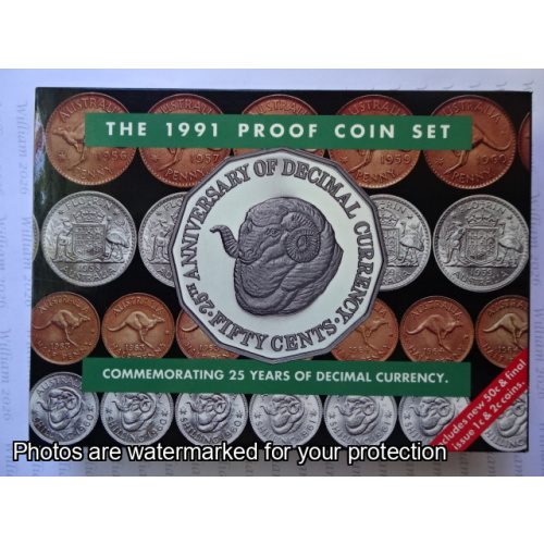 1991 Proof Coin Set Aust Decimal Currency