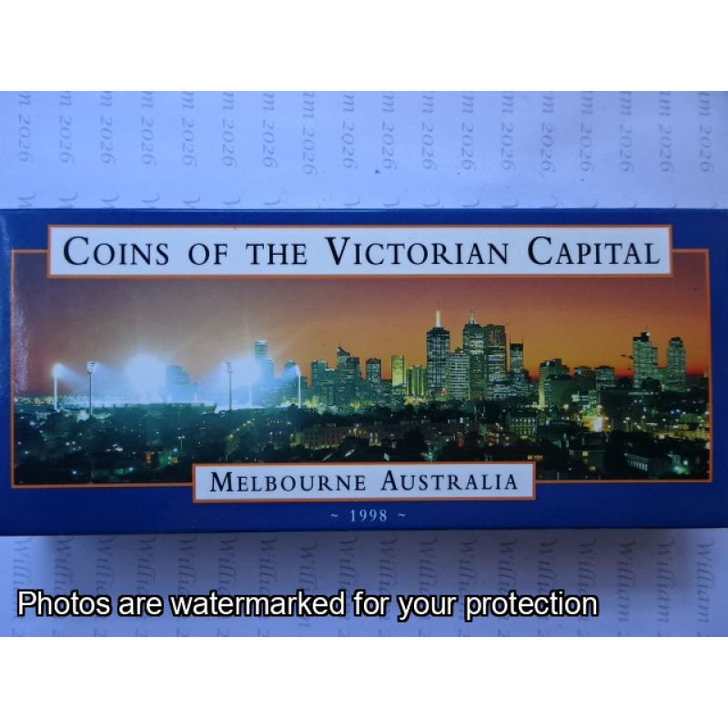 1998 2 x $10 Fine Silver Coins of Melbourne
