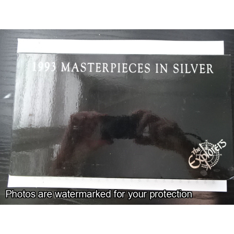 1993 5 x $5 coins Masterpieces in Silver