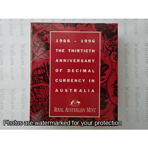 1996 $1 Fine Silver 30th Anniv of Decimal Currency
