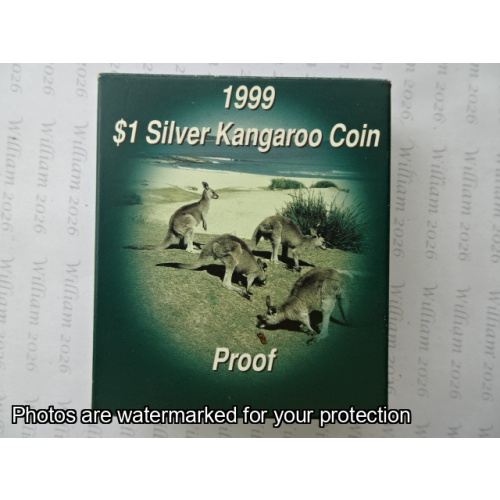 *** SOLD ***  1999 $1 Silver Kangaroo