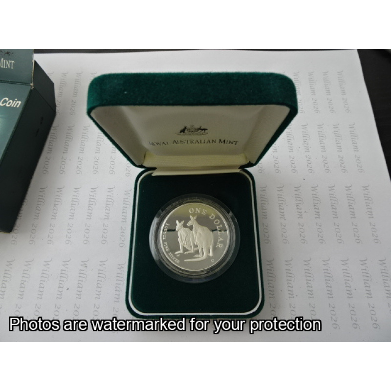 *** SOLD ***  1999 $1 Silver Kangaroo