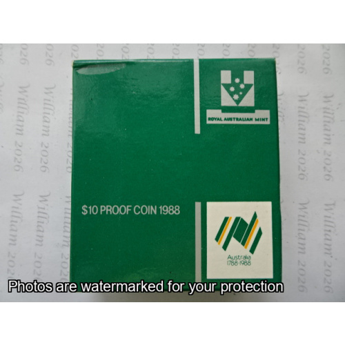 1988 $10 Proof Coin First Fleet Bicentenary