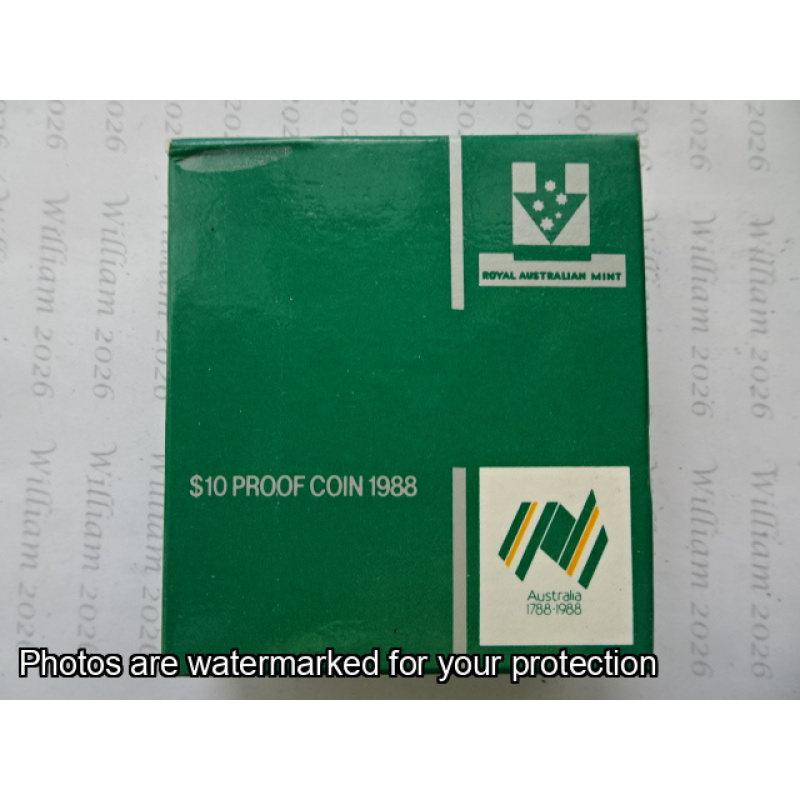 1988 $10 Proof Coin First Fleet Bicentenary