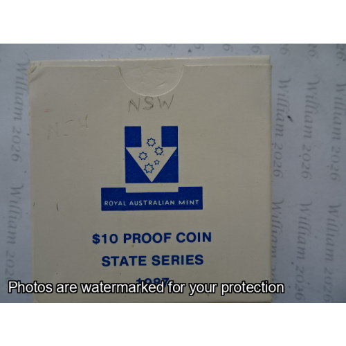 1987 $10 proof coin New South Wales